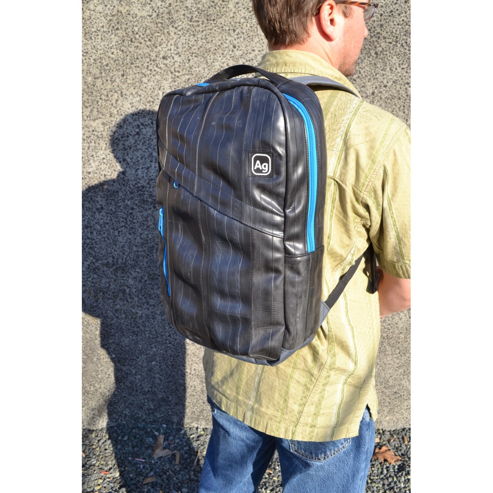 Alchemy Goods Recycled Brooklyn Backpack - Black/Blue